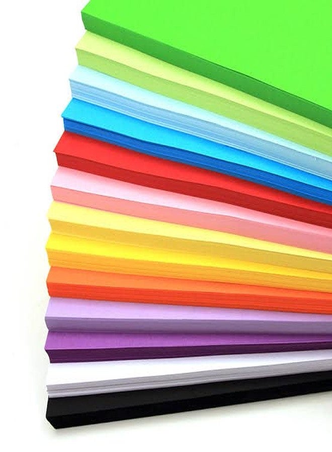 Eclet 40 pcs Color A4 Medium Size Sheets (10 colour X 4 Sheet) Art and Craft Paper Double Sided Colored(Length -27.5 cm Width - 20.3 cm) - Image 1